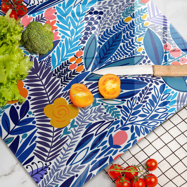 Tagliere in vetro Prato dipinto