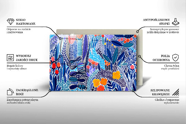 Tagliere in vetro Prato dipinto