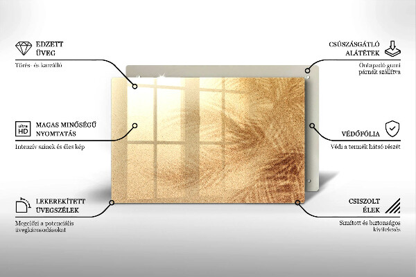 Tagliere in vetro Vacanza sulla spiaggia di sabbia