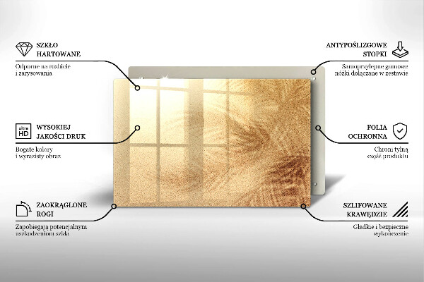 Tagliere in vetro Vacanza sulla spiaggia di sabbia