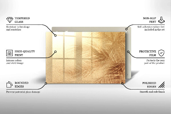 Tagliere in vetro Vacanza sulla spiaggia di sabbia