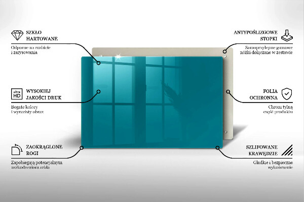 Tagliere in vetro Turchese