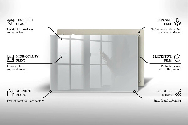 Tagliere in vetro Colore grigio