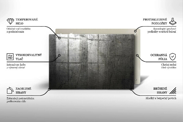 Tagliere in vetro temperato Struttura del metallo