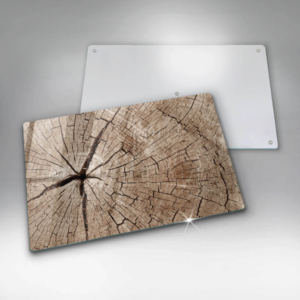 Tagliere in vetro temperato Sezione trasversale di un albero