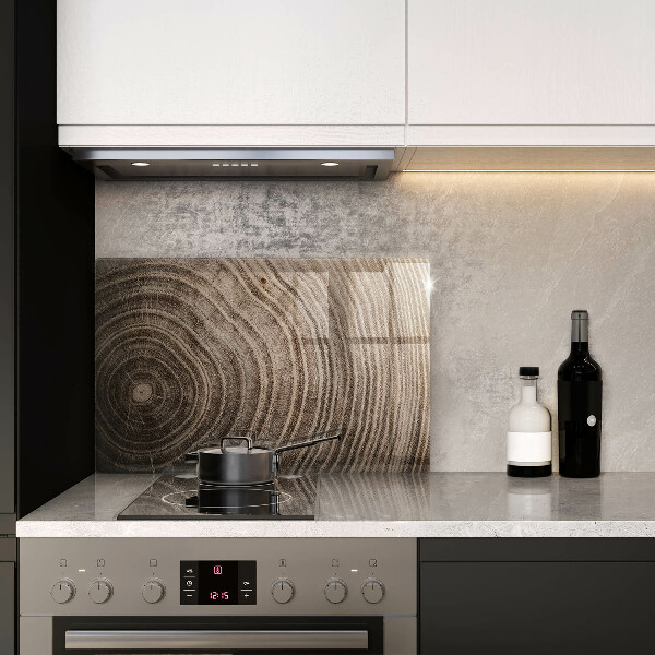 Tagliere in vetro temperato Anelli di legno