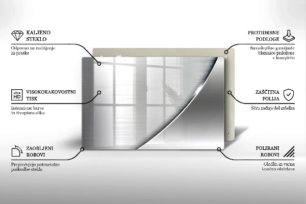 Tagliere in vetro temperato Forme metalliche