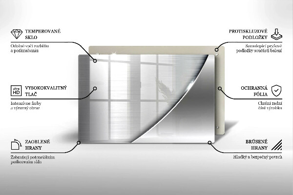 Tagliere in vetro temperato Forme metalliche