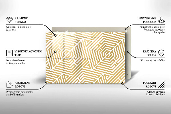 Tagliere in vetro temperato Linee geometriche
