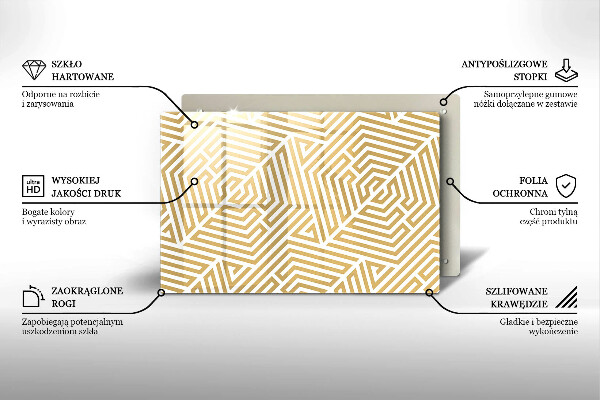 Tagliere in vetro temperato Linee geometriche
