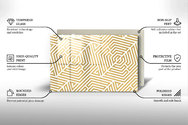 Tagliere in vetro temperato Linee geometriche