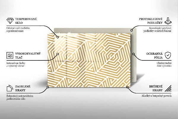 Tagliere in vetro temperato Linee geometriche