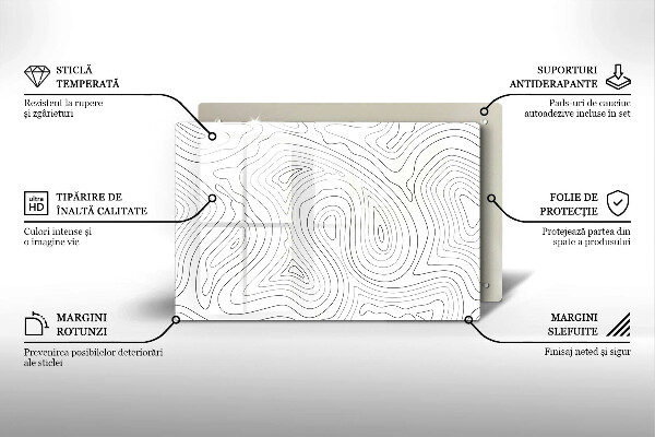 Tagliere in vetro temperato Forme astratte