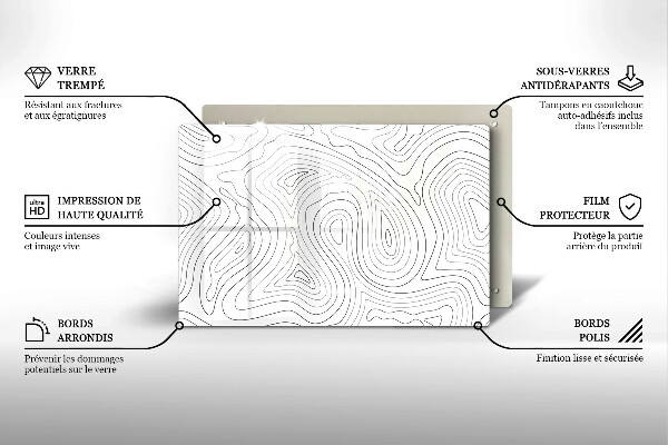 Tagliere in vetro temperato Forme astratte