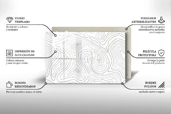 Tagliere in vetro temperato Forme astratte