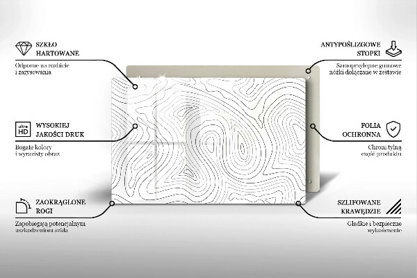 Tagliere in vetro temperato Forme astratte