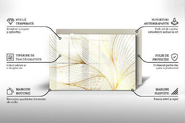 Tagliere in vetro temperato Modello di linee moderne