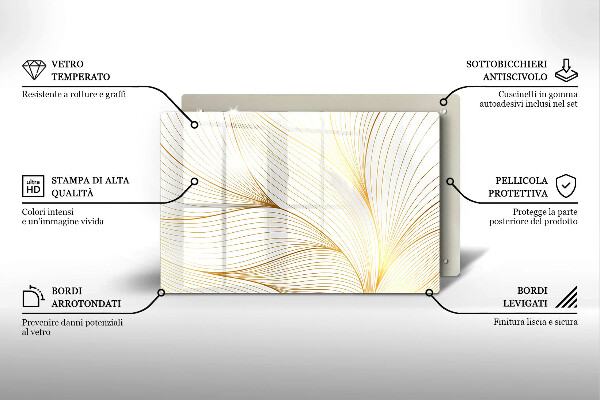 Tagliere in vetro temperato Modello di linee moderne