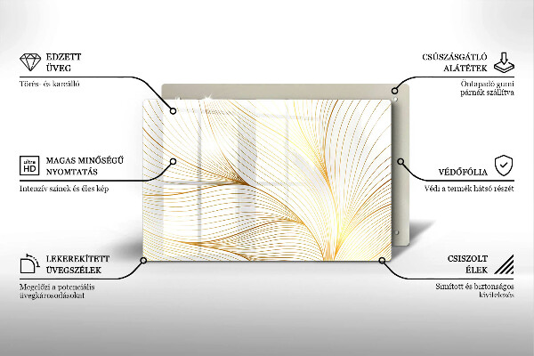 Tagliere in vetro temperato Modello di linee moderne