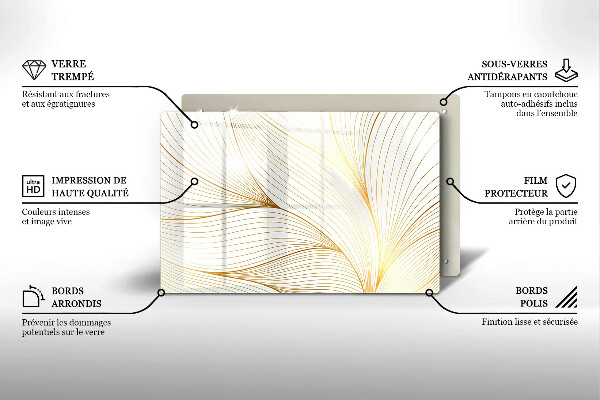Tagliere in vetro temperato Modello di linee moderne