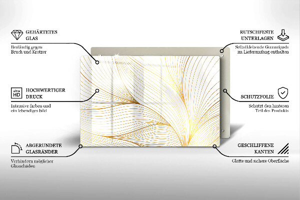 Tagliere in vetro temperato Modello di linee moderne
