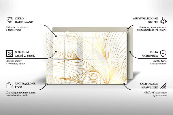 Tagliere in vetro temperato Modello di linee moderne