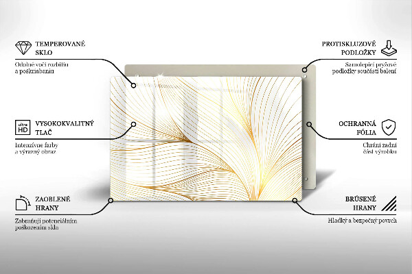 Tagliere in vetro temperato Modello di linee moderne