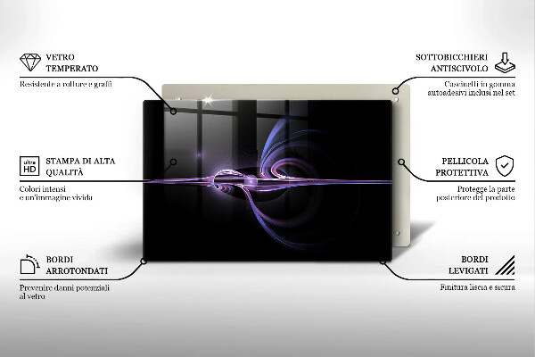 Tagliere in vetro temperato Astrazione moderna