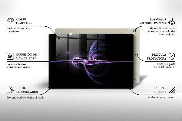 Tagliere in vetro temperato Astrazione moderna