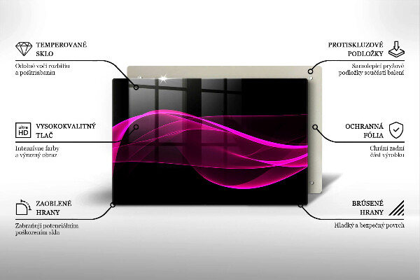 Tagliere in vetro Astrazione rosa