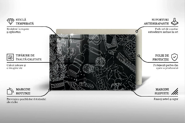 Tagliere in vetro temperato Accessori per la cucina