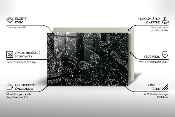 Tagliere in vetro temperato Accessori per la cucina