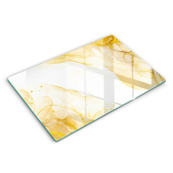 Tagliere in vetro temperato Astrazione dorata