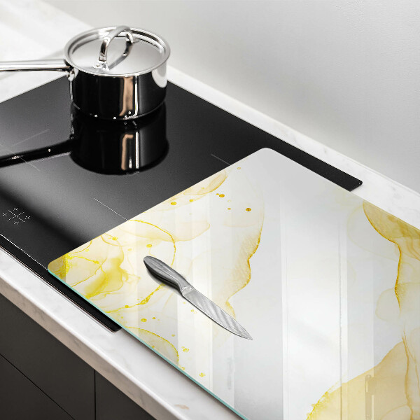 Tagliere in vetro temperato Astrazione dorata