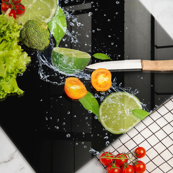 Tagliere in vetro temperato Acqua di menta e lime