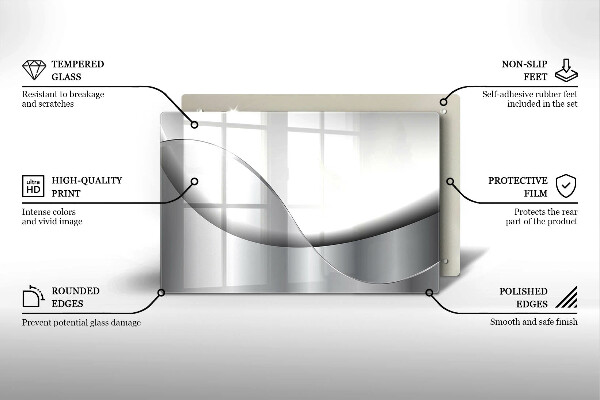 Tagliere in vetro temperato Disegno di linee astratte