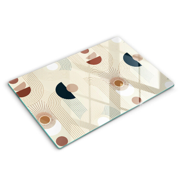 Tagliere in vetro temperato Forme geometriche boho