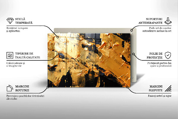 Tagliere in vetro Texture di vernice elegante