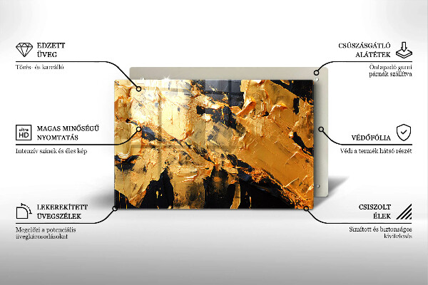 Tagliere in vetro Texture di vernice elegante