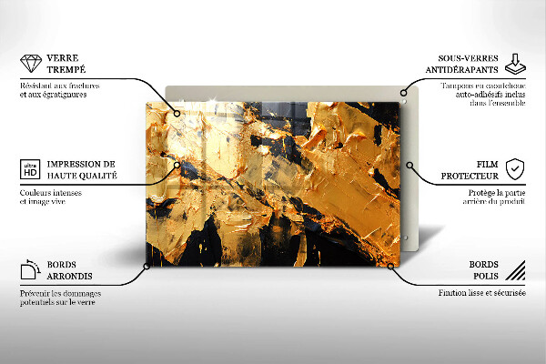 Tagliere in vetro Texture di vernice elegante