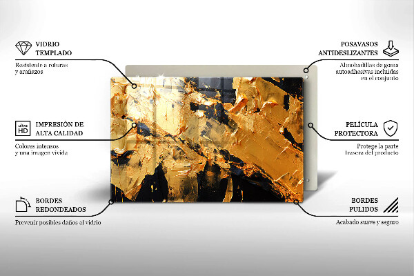 Tagliere in vetro Texture di vernice elegante