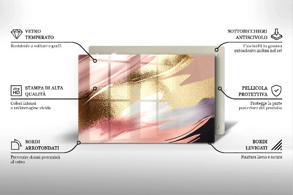 Tagliere in vetro Macchie pastello