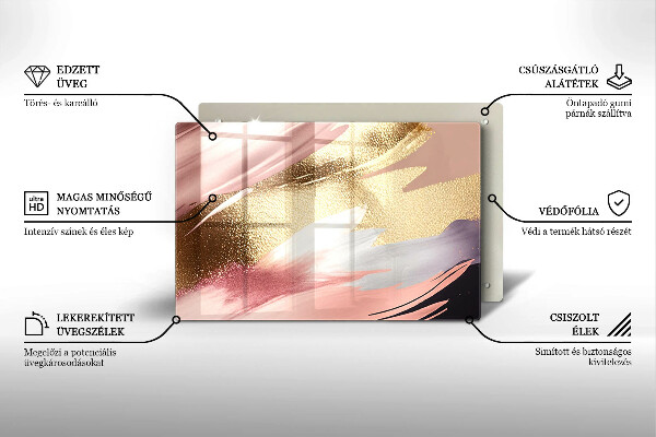 Tagliere in vetro Macchie pastello