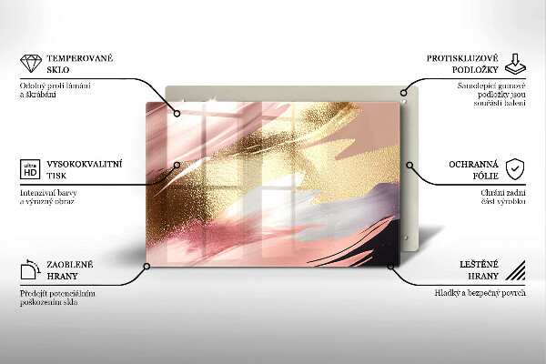 Tagliere in vetro Macchie pastello