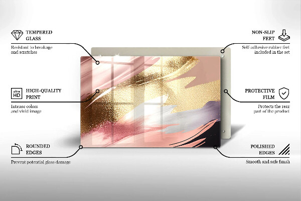 Tagliere in vetro Macchie pastello