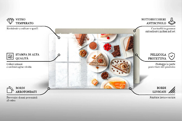 Tagliere in vetro La dolcezza della torta