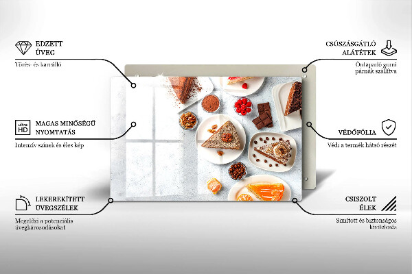 Tagliere in vetro La dolcezza della torta