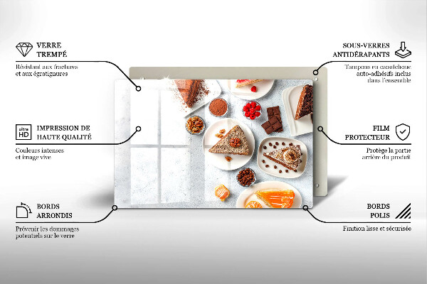 Tagliere in vetro La dolcezza della torta