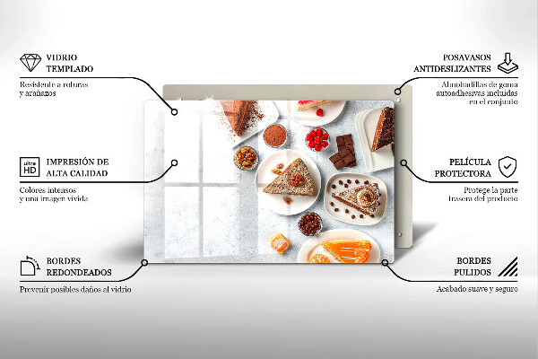 Tagliere in vetro La dolcezza della torta
