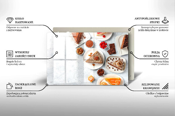 Tagliere in vetro La dolcezza della torta